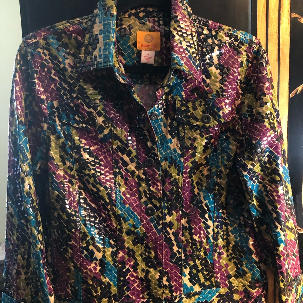 Multicolored Reflective Jacket- Size 8 - image 1